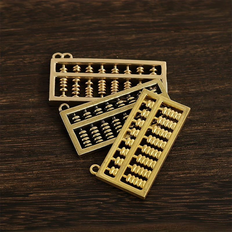Brass Keychain Pendant Lucky Abacus Pendant Bag Purse Car Key Pendant