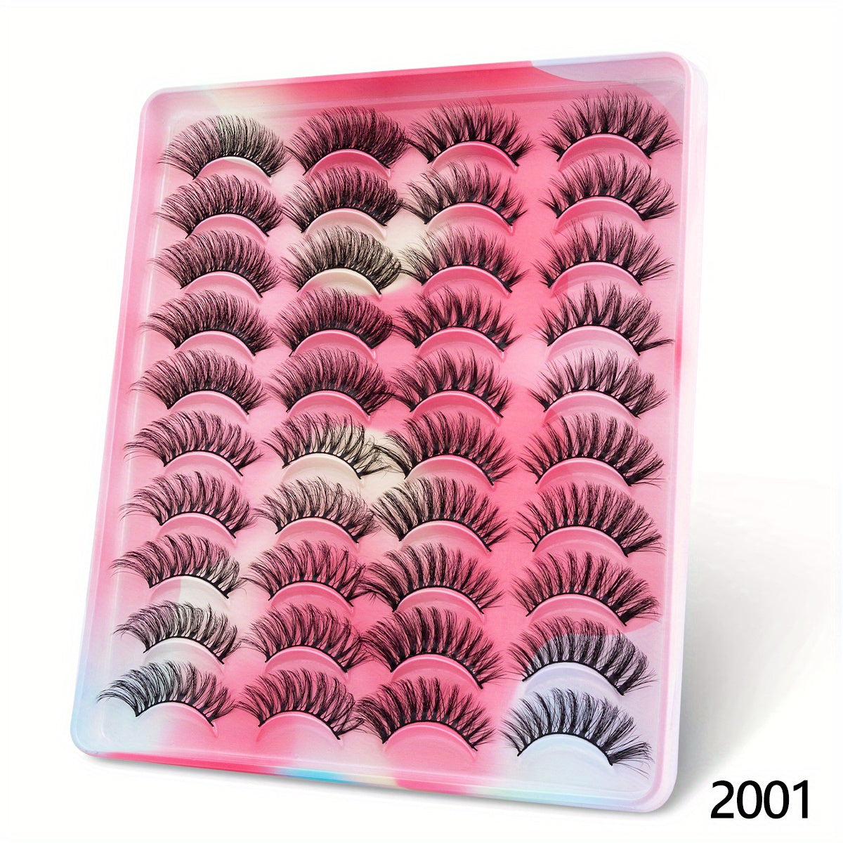 3D Faux Mink Lashes Fluffy Soft Wispy Natural Cross 20 Pairs