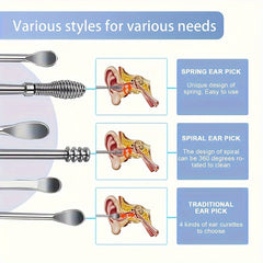 6pcs Luminous Ear Picker Ear Cleaning Tool Set