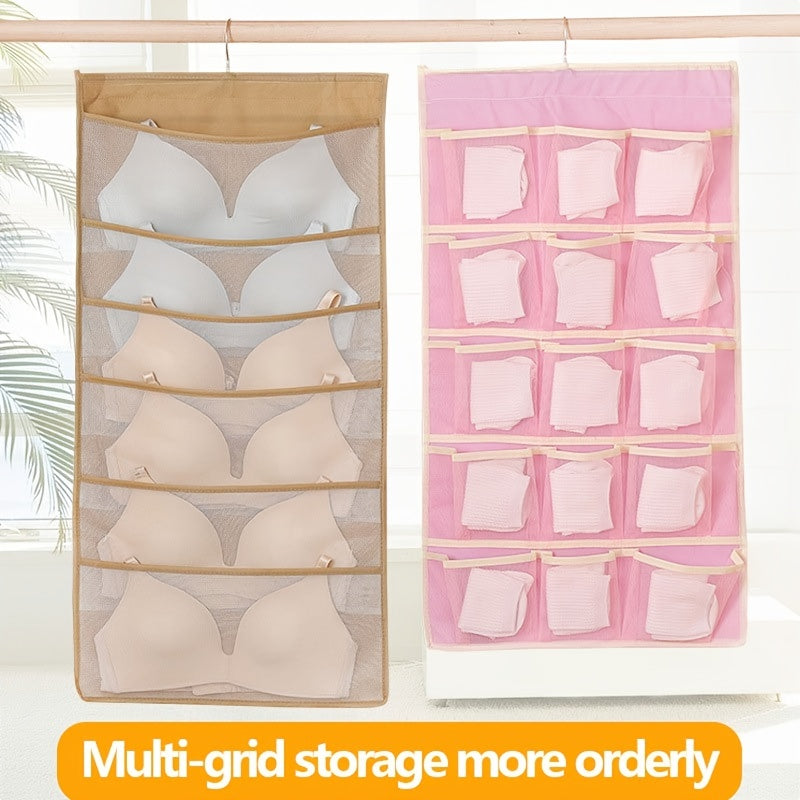 Double Side Hanging Underwear & Socks Bag Lightweight Foldable Organizer