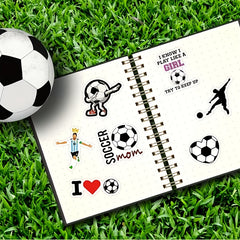 100pcs Soccer Stickers Vinyl Waterproof Stickers For Water Bottles Luggage
