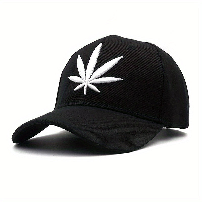 Leaf Embroidery Baseball Cap Camouflage Dad Hat Hip Hop Adjustable Sun Hats