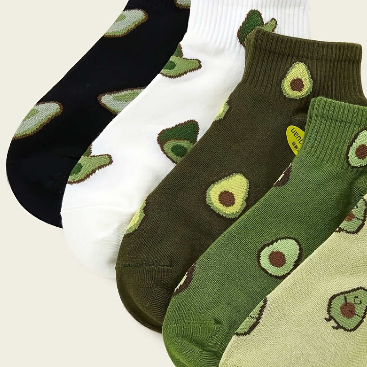Avocado Ankle Cotton Women Casual Summer Socks