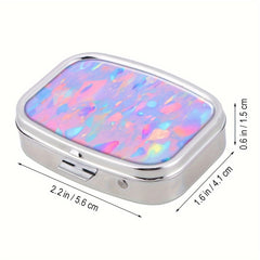 Compact 2 Compartment Pill Case Portable Medicine Organizer with Secure Clasp