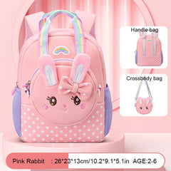 2pcs Rabbit Unicorn Shape Backpack With Crossbody Bag for Girls