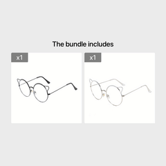 Round Frame All-match Anti-Light Glasses for Men