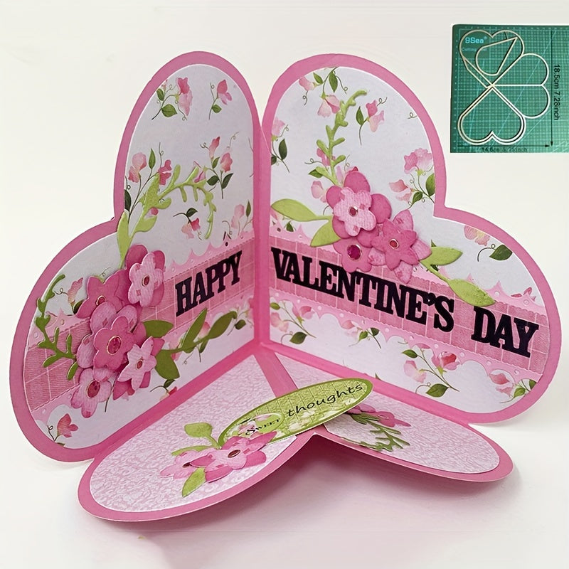 Heart Shaped Pop Up Cards Metal Cutting Dies Scrapbooking