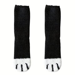 6 Pairs Cat Paw Socks Fuzzy & Warm Women's Stockings
