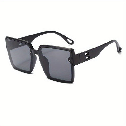 Men's Large Square Frame Sunglasses with Glasses Case