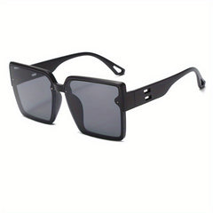 Men's Large Square Frame Sunglasses with Glasses Case