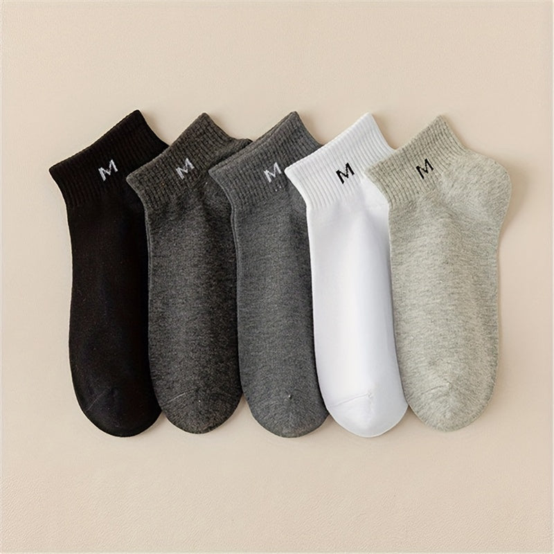 5 Pairs Letter Print Socks Women's Stockings & Hosiery