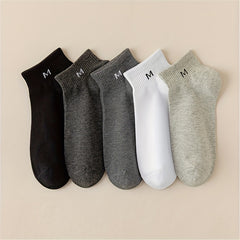 5 Pairs Letter Print Socks Women's Stockings & Hosiery