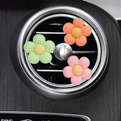 3pcs Small Flowers Scented Decoration Clip For Car Air Outlet