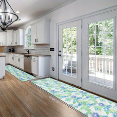 Non Slip Floral Runner Rug Living Room Bathroom Entryway Washable Carpet
