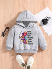 Fist Letter And Sunflower Print Baby's Sweatshirt