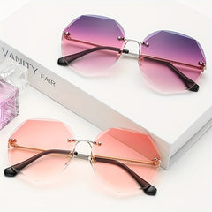 Polygon Gradient Lens Sunglasses UV400