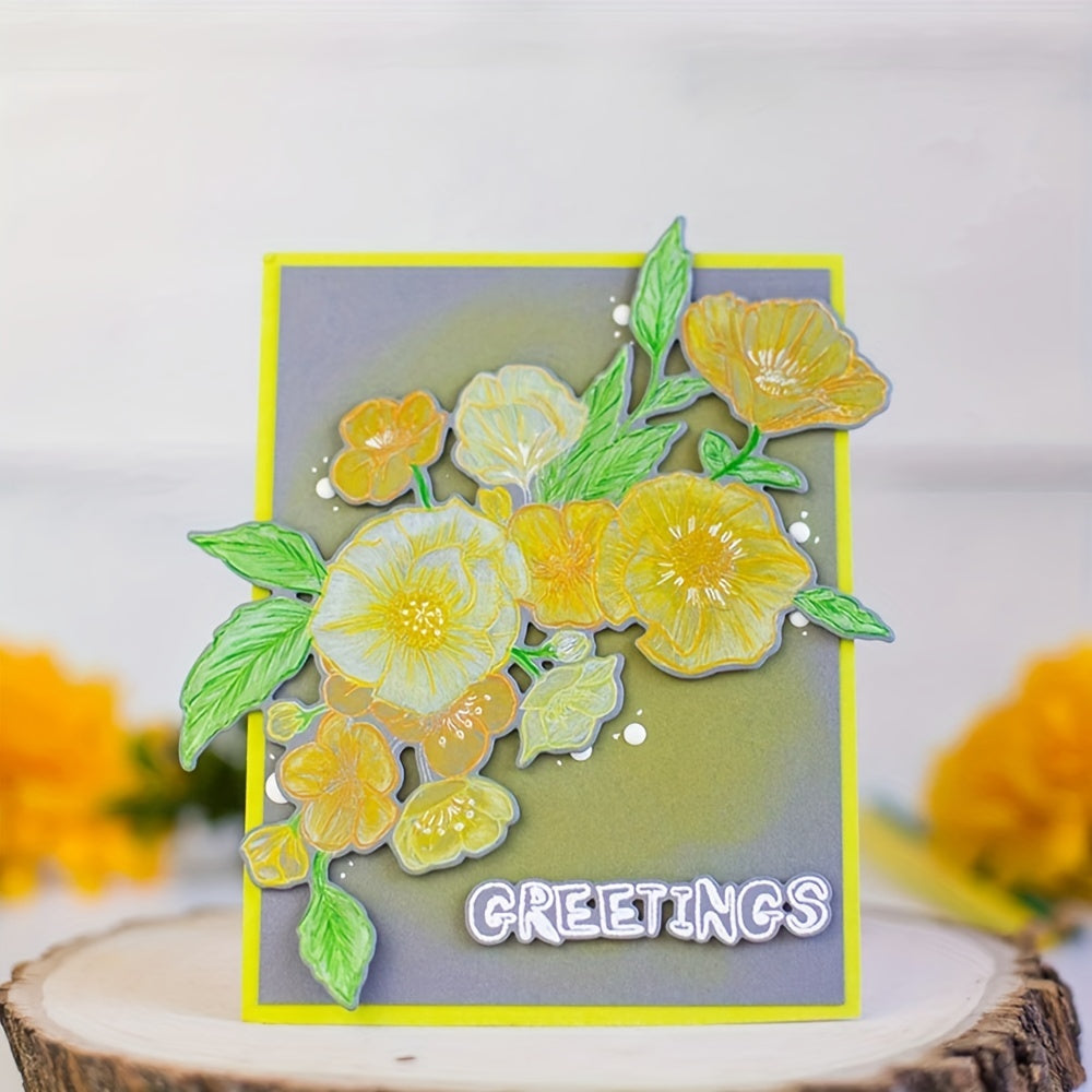 Poppy Hawthorn Stamp & Cutting Dies Set for DIY Scrapbooking