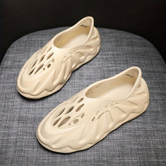 Men's Slip On Foam Slides Casual Breathable Anti skid Hollow Out Shoes