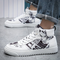 Men's Graphic Print Ankle Top Non Slip Skate Shoes
