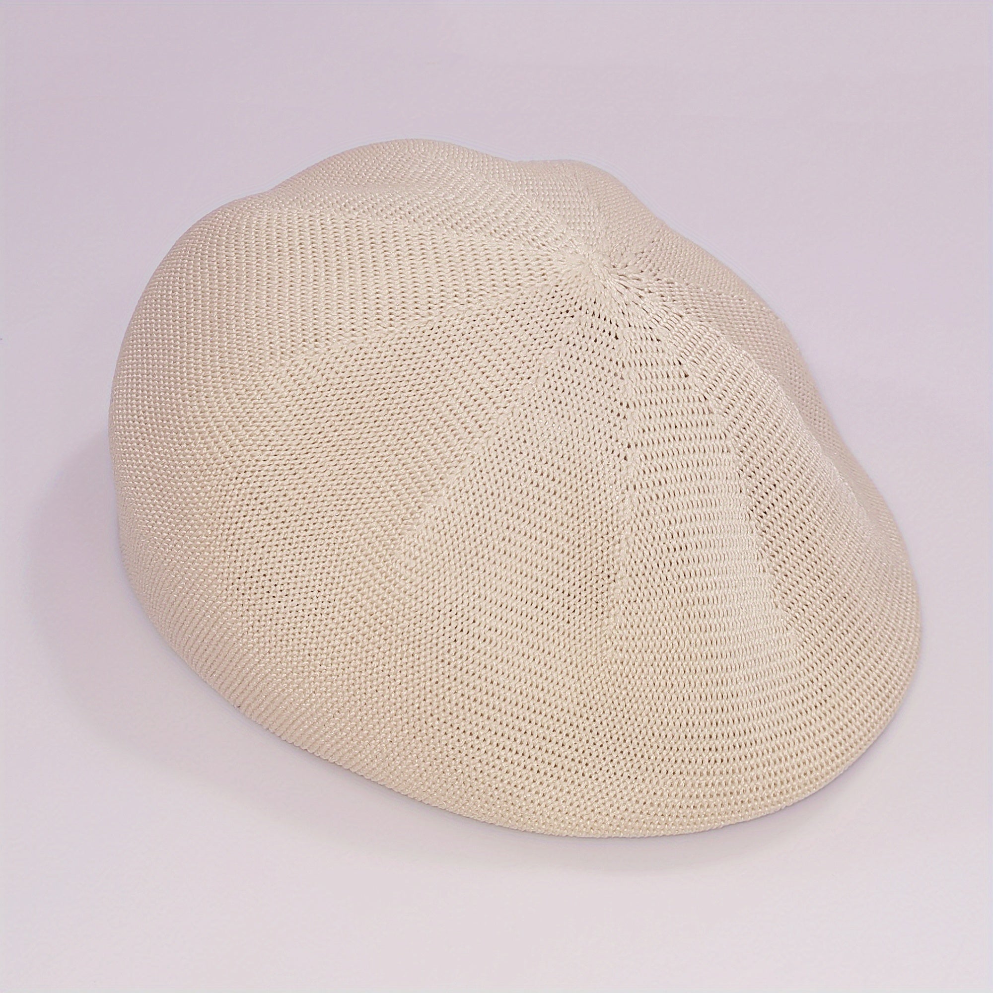 Hollow Out Crochet Beret Candy Lightweight Beret Cap Breathable Newsboy Hat