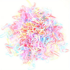 500pcs Adorable Cartoon Hair Ties for Girls