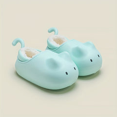 Girls' Cartoon Furry House Shoes - Non Slip Soft Bottom Walking Shoes