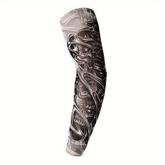 Men's Skull Tattoo Arm Sleeves Nylon Sun Protection