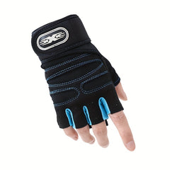 2pcs Half Finger Gym Fitness Gloves Anti Slip Weight Lifting Gloves