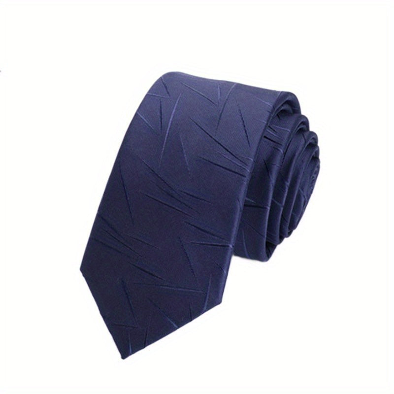 Red Polyester Jacquard Tie For Men - Business/Wedding Necktie