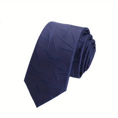 Red Polyester Jacquard Tie For Men - Business/Wedding Necktie