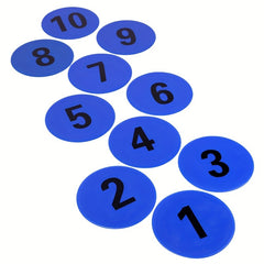 10pcs Numbered Spot Markers Cones 1-10 Agility Training