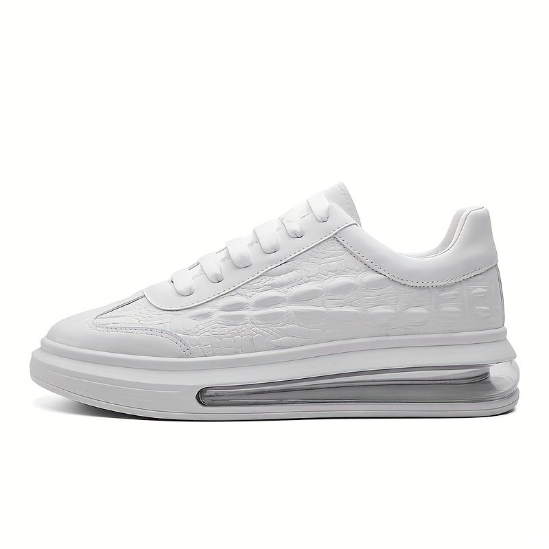 Men's Crocodile Pattern Skate Shoes Breathable Sneakers