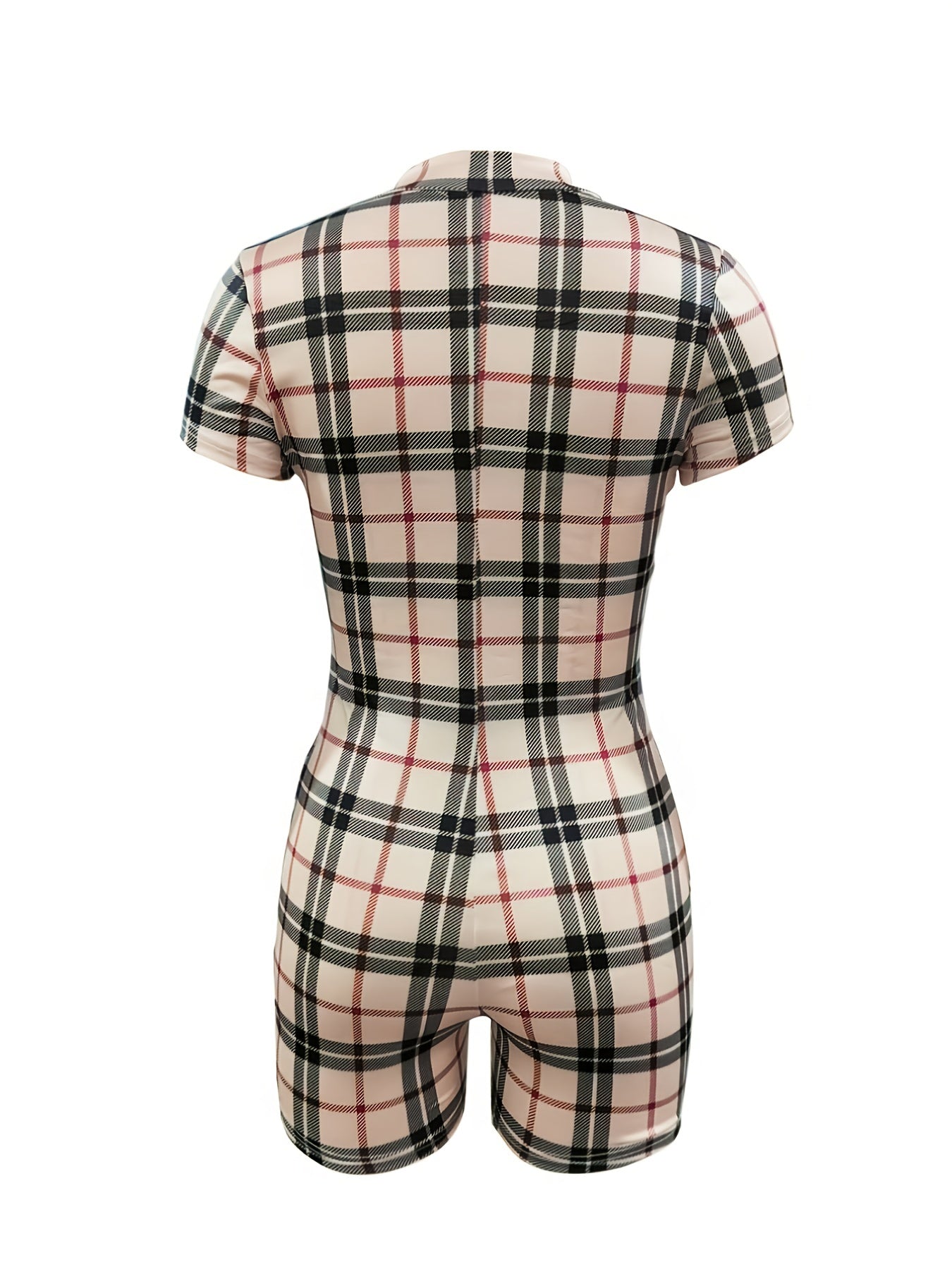Geometric Pattern Vintage Short Sleeve Jumpsuit
