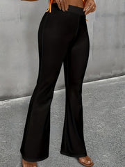 High Rise Flared Leg Trousers