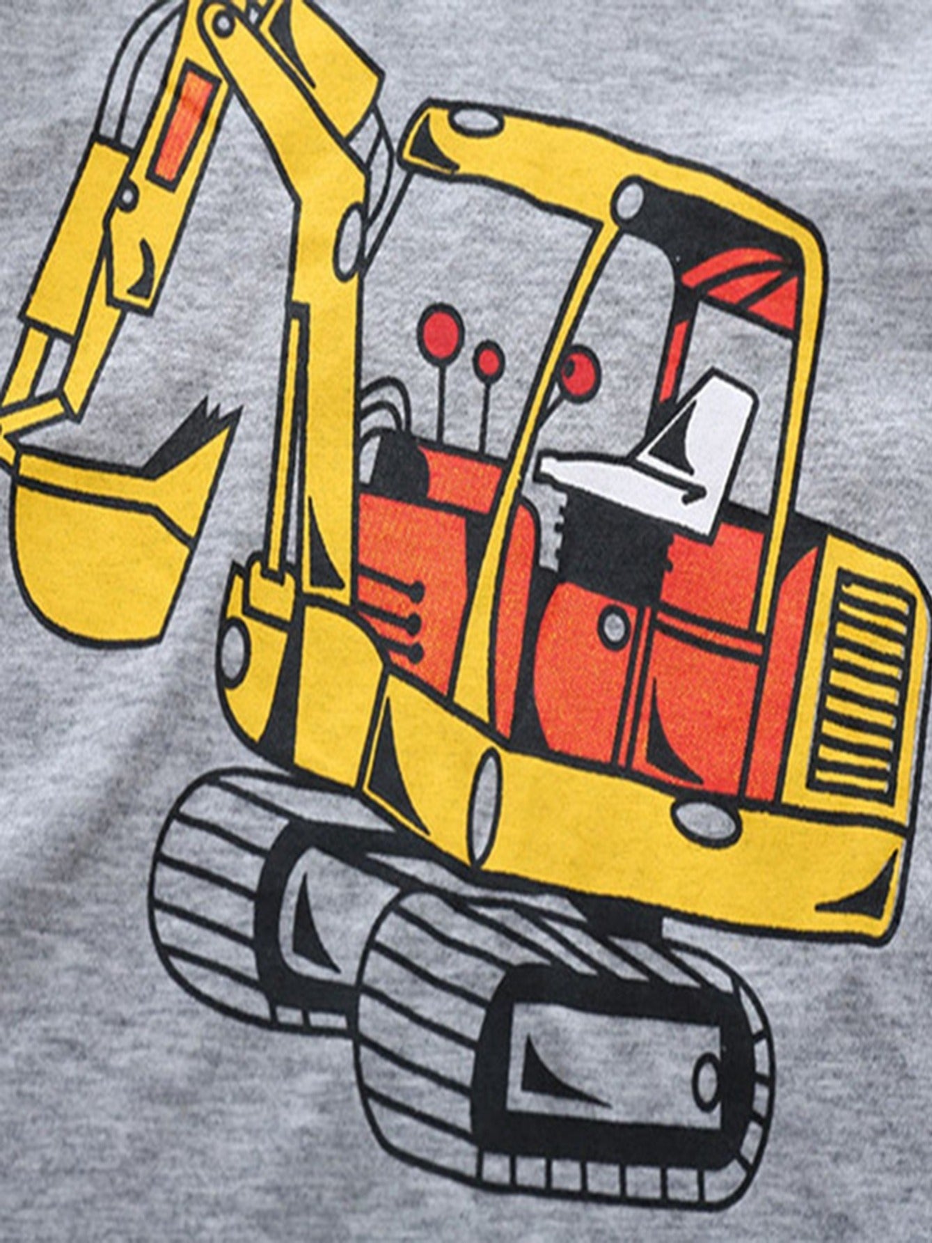 Cartoon Excavator Pajamas Long Sleeved Suit Home Clothes