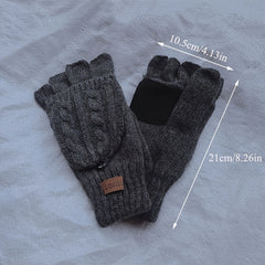 Winter Half-finger Wool Gloves for Riding Cold Weather