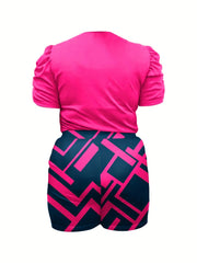 Casual Outfits Women's Puff Sleeve Round Neck