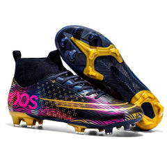 Kids Unisex AG Cleat Soccer Shoes Professional Breathable Training Shoes