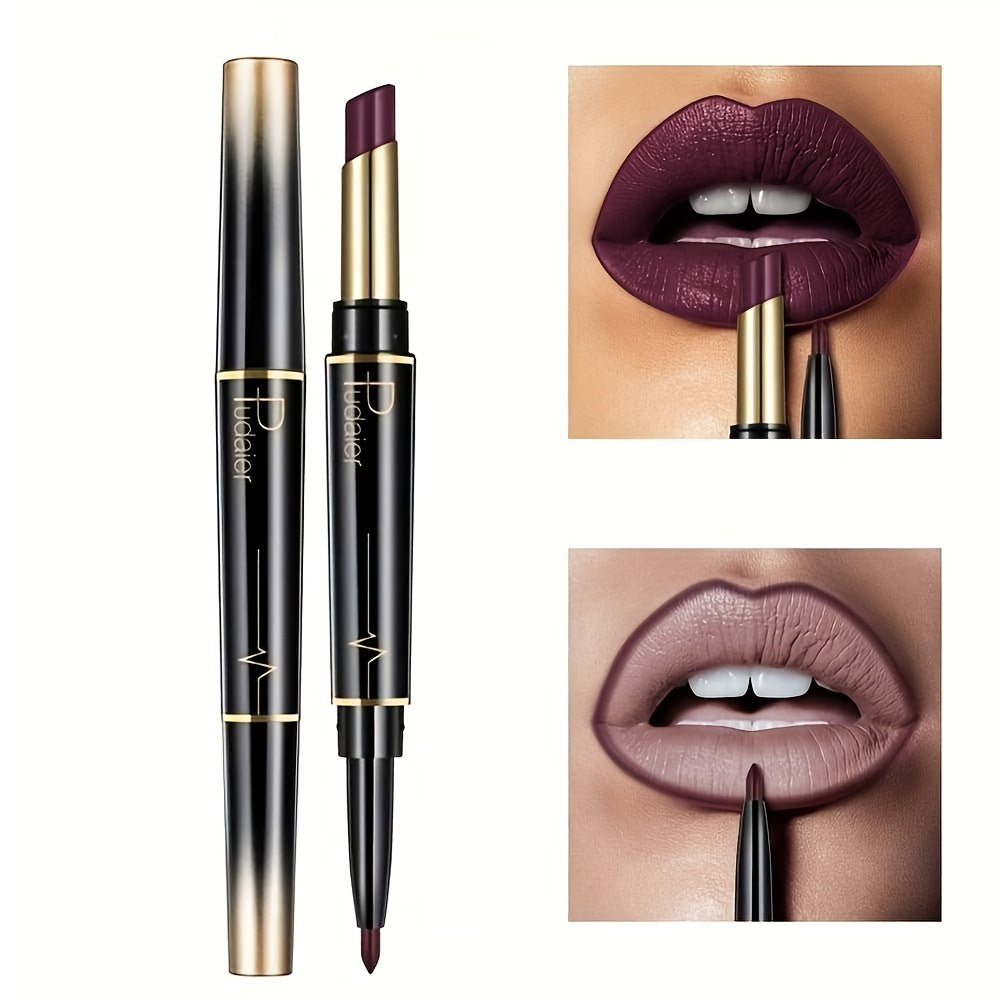 Long Lasting Lipstick & Liner Pen Waterproof Matte Duo