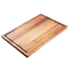 Thick Hardwood Cutting Board with Juice Grooves