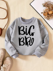 Kids' Letter Graphic Crew Neck Sweatshirt for Boys Girls