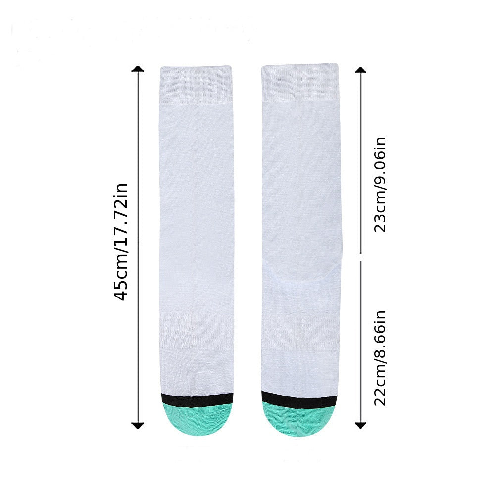 Colorblock Crew Socks Mid Tube Women's Stockings