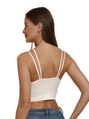 Scallop Trim Mesh Cami Bra Soft & Casual Lingerie