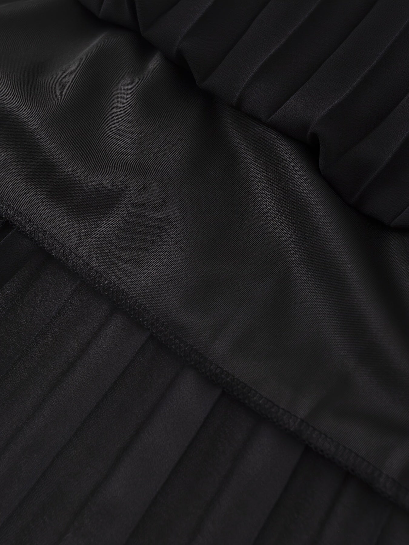 Scallop Trim Waist Pleated Skirt Casual Skirt for Spring & Summer