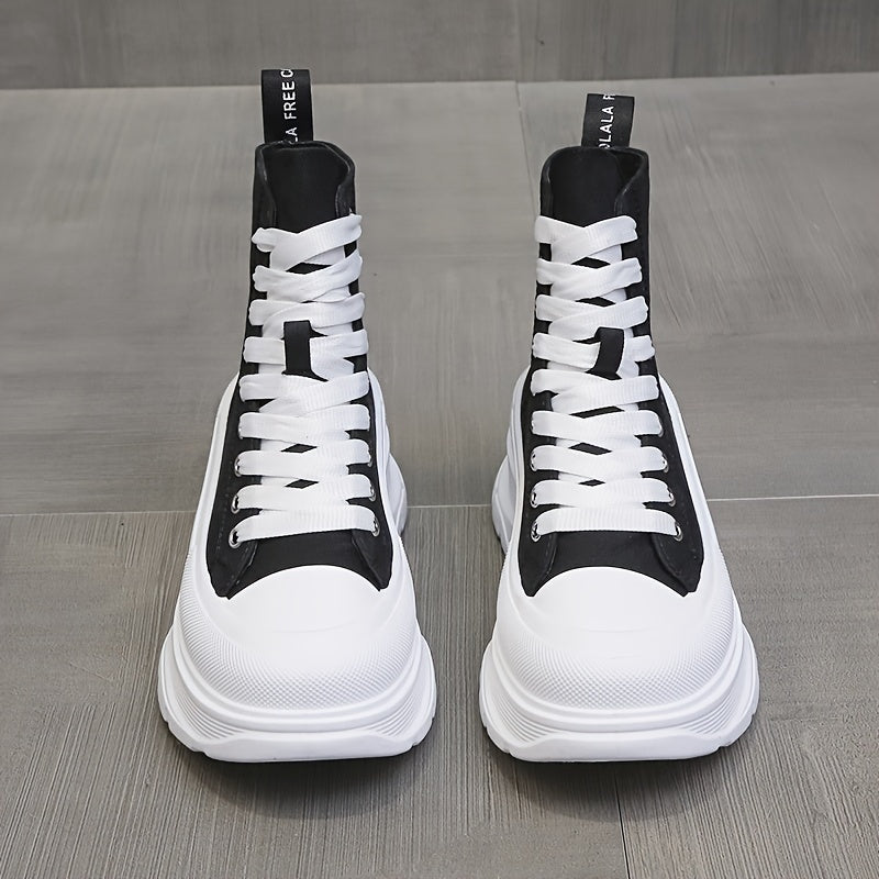 Chunky Colorblock Lace Up Sneakers High Top Women's Shoe