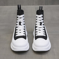 Chunky Colorblock Lace Up Sneakers High Top Women's Shoe