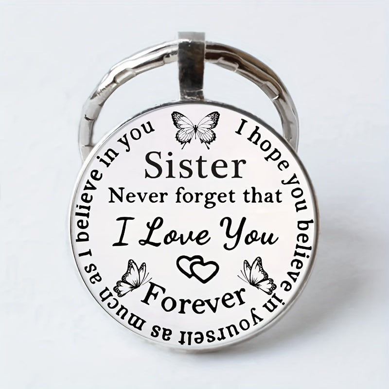 Vintage Sister Never Forget I Love You Keychain From Brother