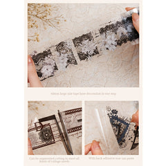 1PC Light Retro PET Tape Sticker Ghost Lace Dream Series Hdiary Decoration