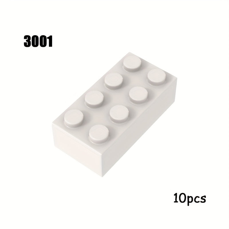 10pcs 2x4 Base Brick Set 3001 for MOC Building Blocks
