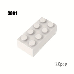 10pcs 2x4 Base Brick Set 3001 for MOC Building Blocks